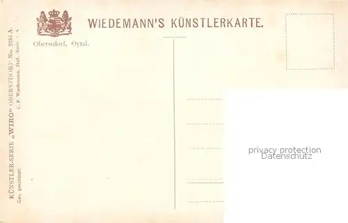 AK / Ansichtskarte Verlag Wiedemann WIRO Nr. 2384 A Oberstdorf Oytal  Kat. Verlage