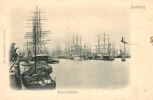 AK / Ansichtskarte Segelschiffe Hamburg Segelschiffhafen Kat. Schiffe