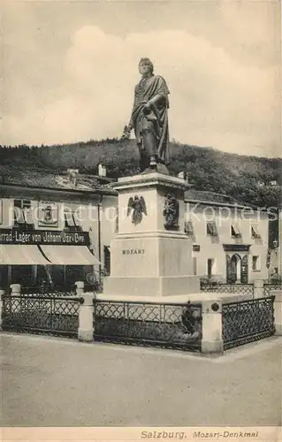 AK / Ansichtskarte Mozart Wolfgang Amadeus Denkmal Salzburg Kat. Komponist