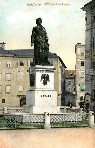 AK / Ansichtskarte Mozart Wolfgang Amadeus Denkmal Salzburg Kat. Komponist