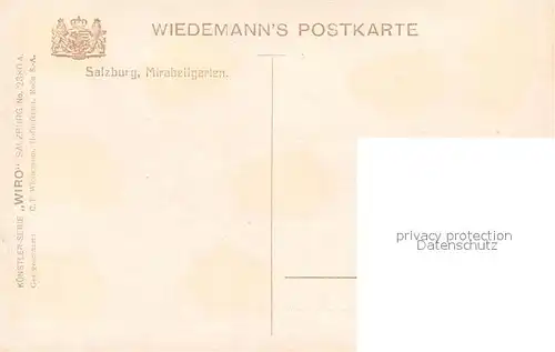 AK / Ansichtskarte Verlag Wiedemann WIRO Nr. 2380 A Salzburg Mirabellgarten  Kat. Verlage