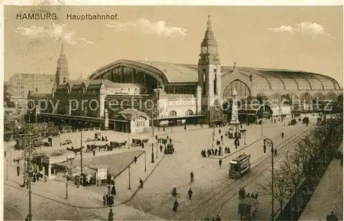 AK / Ansichtskarte Bahnhof Hamburg Hauptbahnhof Kat. Eisenbahn