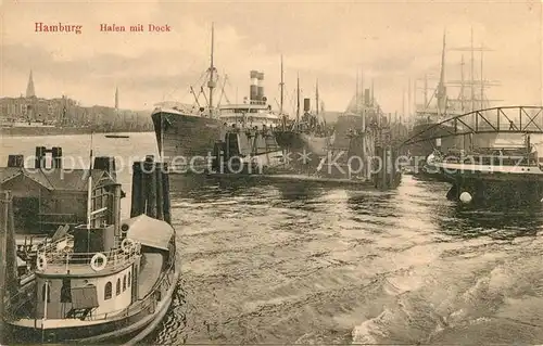 AK / Ansichtskarte Schiffe Ships Navires Hamburg Hafen Dock 