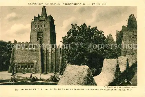 AK / Ansichtskarte Exposition Coloniale Internationale Paris 1931 Palais de l A.O.F.  Kat. Expositions