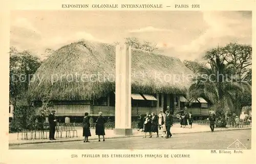 AK / Ansichtskarte Exposition Coloniale Internationale Paris 1931 Pavillon des Etablissements Francais de l Oceanie  Kat. Expositions