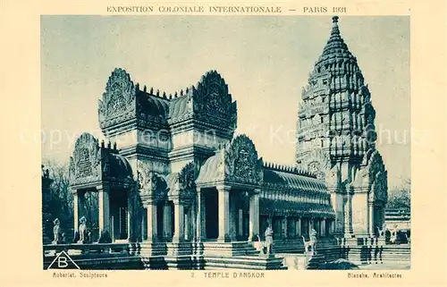 AK / Ansichtskarte Exposition Coloniale Internationale Paris 1931 Temple d Angkor  Kat. Expositions