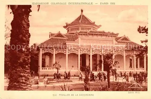 AK / Ansichtskarte Exposition Coloniale Internationale Paris 1931 Pavillon de la Cochinchine  Kat. Expositions