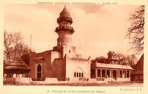 AK / Ansichtskarte Exposition Coloniale Internationale Paris 1931 Pavillon de la Cote Francaise des Somalis  Kat. Expositions