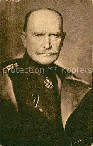 AK / Ansichtskarte Militaria Generaele Stab Deutschland preussischer Generaloberst und Politiker von Beseler Orden Wohlfahrts Karte