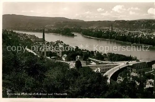 AK / Ansichtskarte Pfaffendorf Koblenz mit Oberwerth Kat. Koblenz