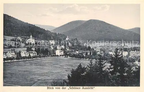 AK / Ansichtskarte Wiesbaden Panorama Blick von der Schoenen Aussicht Kat. Wiesbaden