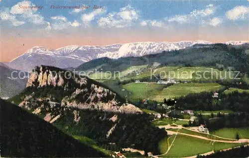 AK / Ansichtskarte Semmering Niederoesterreich Polleruswand mit Rax Panorama Bergwelt Kat. Semmering