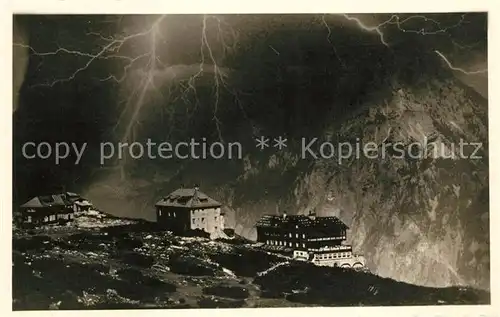 AK / Ansichtskarte Ebensee Oberoesterreich Gewitternacht am Feuerkogel Kat. Ebensee Salzkammergut