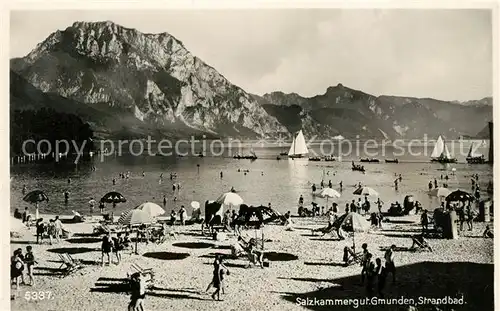 AK / Ansichtskarte Gmunden Salzkammergut Strandbad am Traunsee Kat. Gmunden