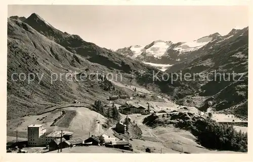 AK / Ansichtskarte Obergurgl Soelden Tirol Panorama Gletscherdorf mit Schafkogl oetztaler Alpen Kat. Soelden oetztal