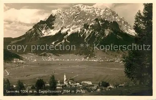 AK / Ansichtskarte Lermoos Tirol Panorama mit Zugspitzmassiv Wettersteingebirge Kat. Lermoos
