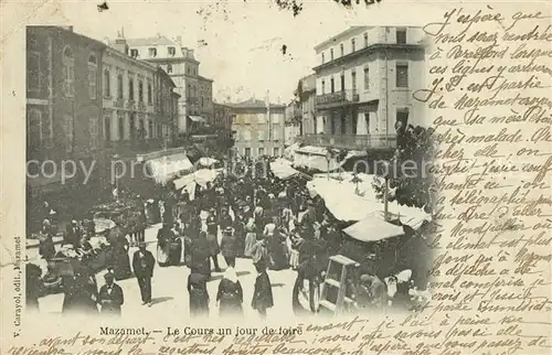 AK / Ansichtskarte Mazamet Le Cours un jour de foire Kat. Mazamet