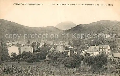 AK / Ansichtskarte Royat les Bains Vue generale et le Puy de Dome