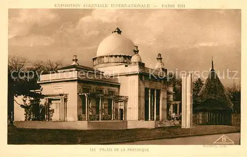 AK / Ansichtskarte Exposition Coloniale Internationale Paris 1931 Palais de la Martinique  Kat. Expositions