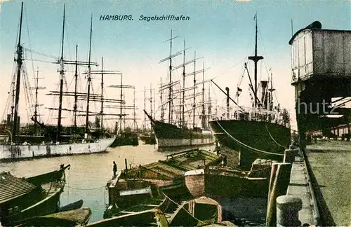 AK / Ansichtskarte Segelschiffe Hamburg Segelschiffhafen Kat. Schiffe