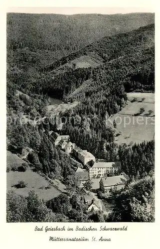 AK / Ansichtskarte Bad Griesbach Schwarzwald  Muettersanatorium St Anna Kat. Bad Peterstal Griesbach