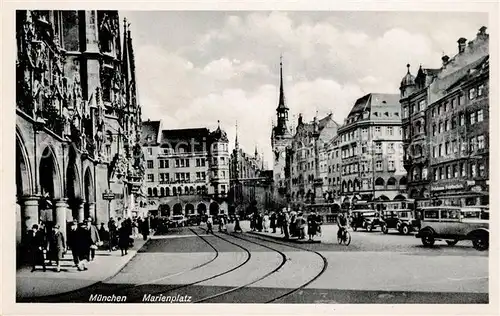 AK / Ansichtskarte Muenchen Marienplatz Kat. Muenchen