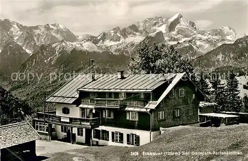 AK / Ansichtskarte Garmisch Partenkirchen Eckbauer Berggasthof Kat. Garmisch Partenkirchen