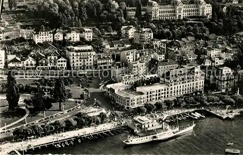 AK / Ansichtskarte Evian les Bains Haute Savoie Vue aerienne le Port et les Hotels Kat. Evian les Bains