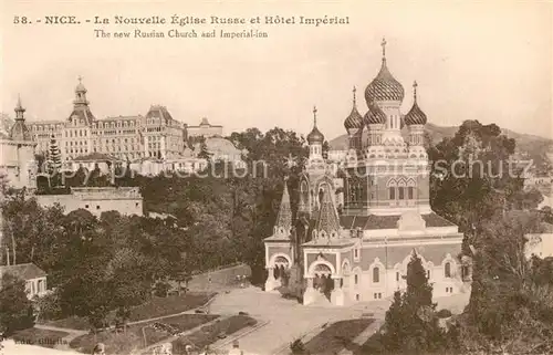 AK / Ansichtskarte Nice Alpes Maritimes Eglise Russe et Hotel Imperial Kat. Nice