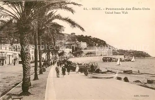 AK / Ansichtskarte Nice Alpes Maritimes Promenade des Etats Unis Kat. Nice