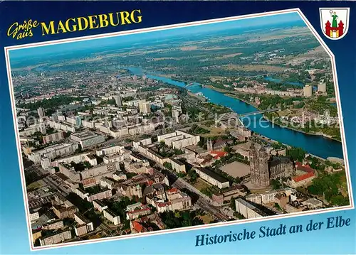 AK / Ansichtskarte Magdeburg Fliegeraufnahme Kat. Magdeburg