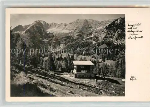 AK / Ansichtskarte Tauplitz Linzerhaus Berghuette auf der Wurzelalm mit Warscheneck Totes Gebirge Kat. Tauplitz