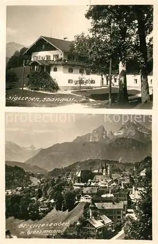 AK / Ansichtskarte Berchtesgaden Panorama mit Watzmann Berchtesgadener Alpen Gaestehaus Sigllehen Kat. Berchtesgaden