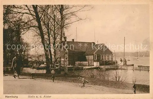 AK / Ansichtskarte Hamburg Motiv an der Alster Kat. Hamburg