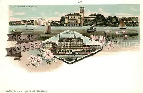 AK / Ansichtskarte Hamburg Uhlenhorster Faehrhaus Hamburger Hof Litho Kat. Hamburg