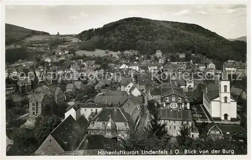 AK / Ansichtskarte Lindenfels Odenwald Hoehenluftkurort Blick von der Burg Kat. Lindenfels