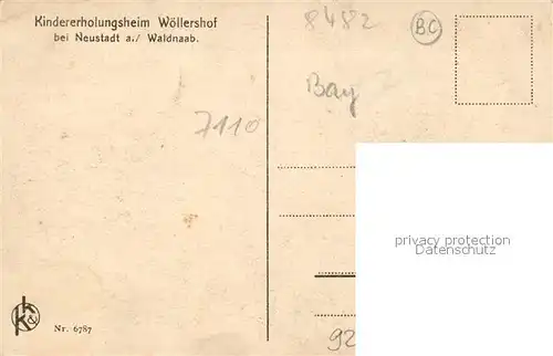 AK / Ansichtskarte Neustadt Waldnaab Kindererholungsheim Woellershof Kat. Neustadt a.d.Waldnaab