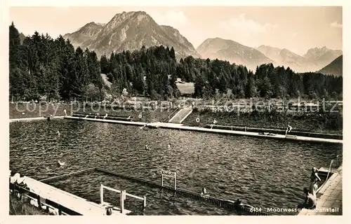 AK / Ansichtskarte Oberstdorf Moorwasserbadeanstalt Freibad Allgaeuer Alpen Kat. Oberstdorf