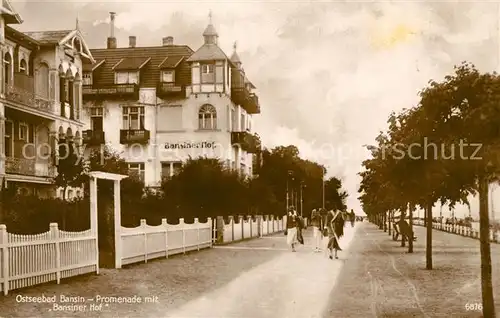 AK / Ansichtskarte Bansin Ostseebad Promenade mit Bansiner Hof Kat. Heringsdorf