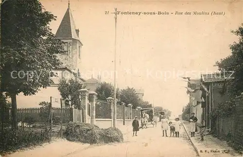 AK / Ansichtskarte Fontenay sous Bois Rue des Moulins Kat. Fontenay sous Bois