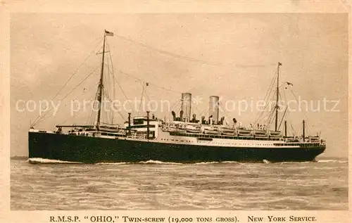 AK / Ansichtskarte Dampfer Oceanliner R.M.S.P. Ohio  Kat. Schiffe