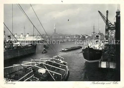 AK / Ansichtskarte Schiffe Ships Navires Hamburg Reiherstieg Elbe 