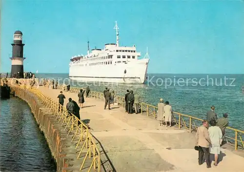 AK / Ansichtskarte Schiffe Ships Navires MS Warnemuende Rostock Warnemuende 