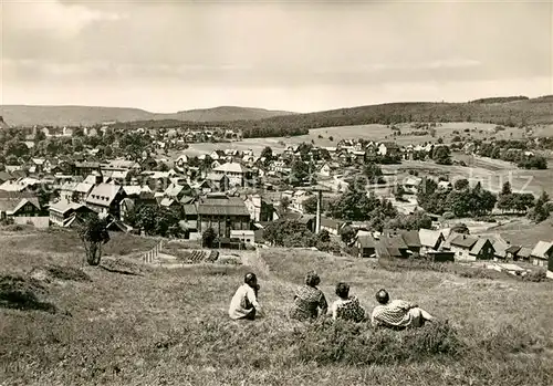 AK / Ansichtskarte Schmiedefeld Rennsteig Panorama Kat. Schmiedefeld Rennsteig