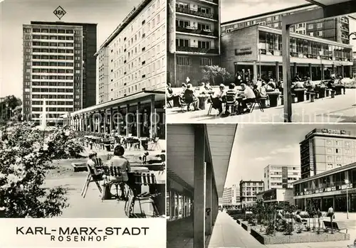 AK / Ansichtskarte Karl Marx Stadt Rosenhof Strassencafe Kat. Chemnitz