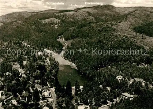 AK / Ansichtskarte Bad Sachsa Harz Kurviertel mit Schmelzteich Katzenstein und Ravensberg Fliegeraufnahme Kat. Bad Sachsa