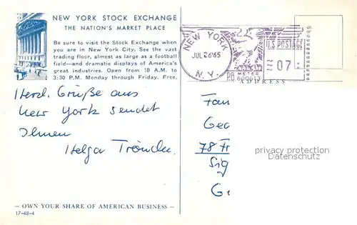 AK / Ansichtskarte Berufe Wertpapierboerse New York Stock Exchange  Kat. Berufe