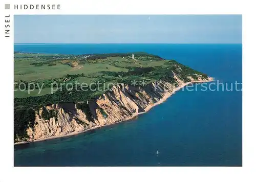 AK / Ansichtskarte Insel Hiddensee Fliegeraufnahme Steilkueste Dornbusch Kat. Insel Hiddensee