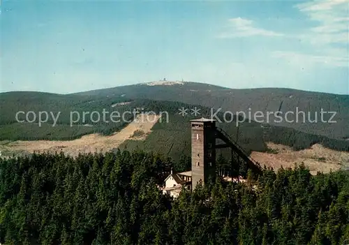 AK / Ansichtskarte Braunlage Wurmbergschanze Aussichtsturm Wurmberggaststaette Kat. Braunlage Harz