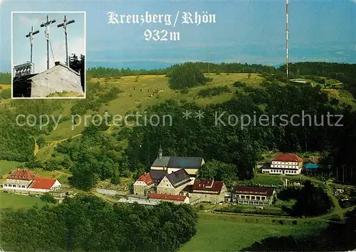 AK / Ansichtskarte Kreuzberg Rhoen Fliegeraufnahme Franziskanerkloster  Kat. Gersfeld (Rhoen)